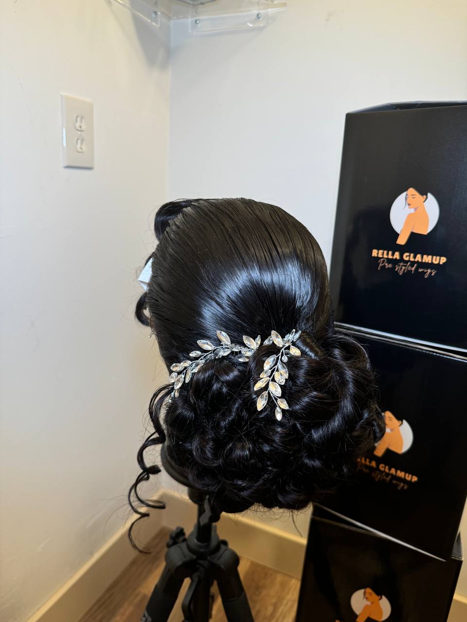 pre- style bridal wig